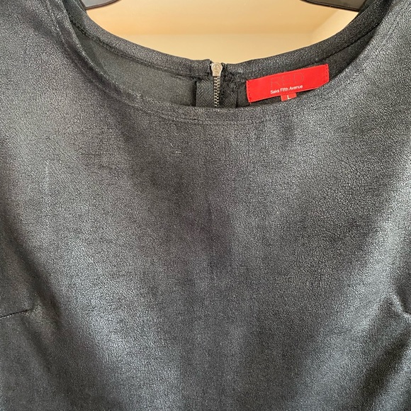 Black Metallic Peplum Dress - Picture 5 of 5